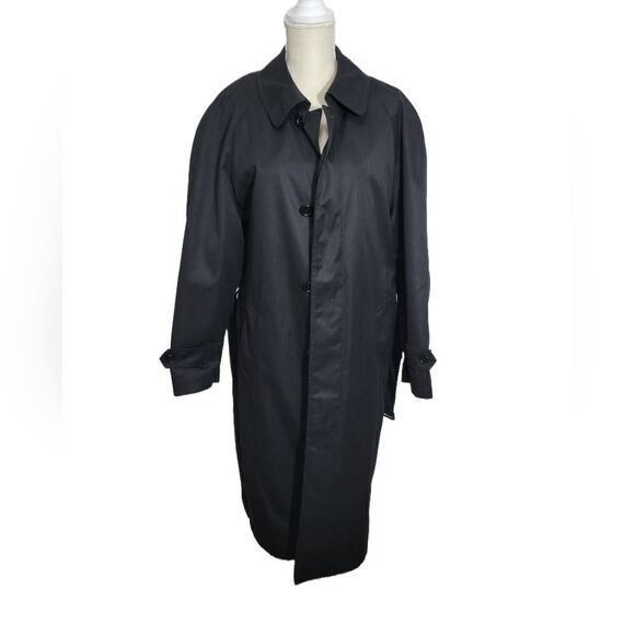 Stafford men's all-weather belted trench coat EUC - Picture 1 of 11